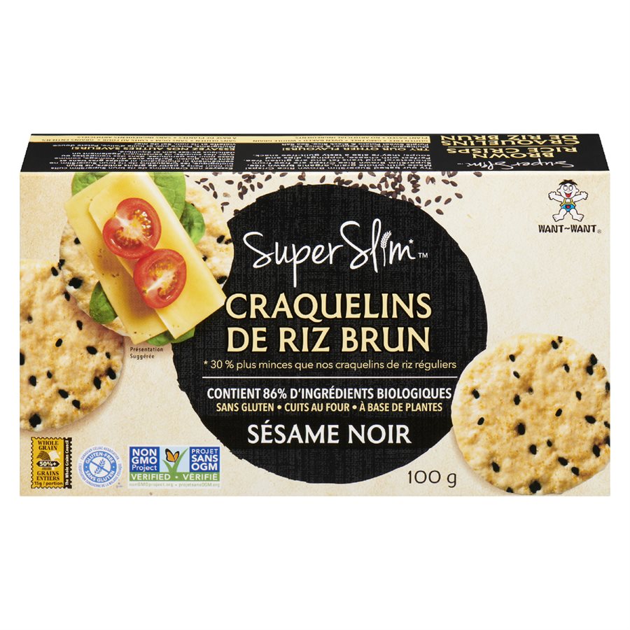 Craquelins riz brun sésame noir 100gr