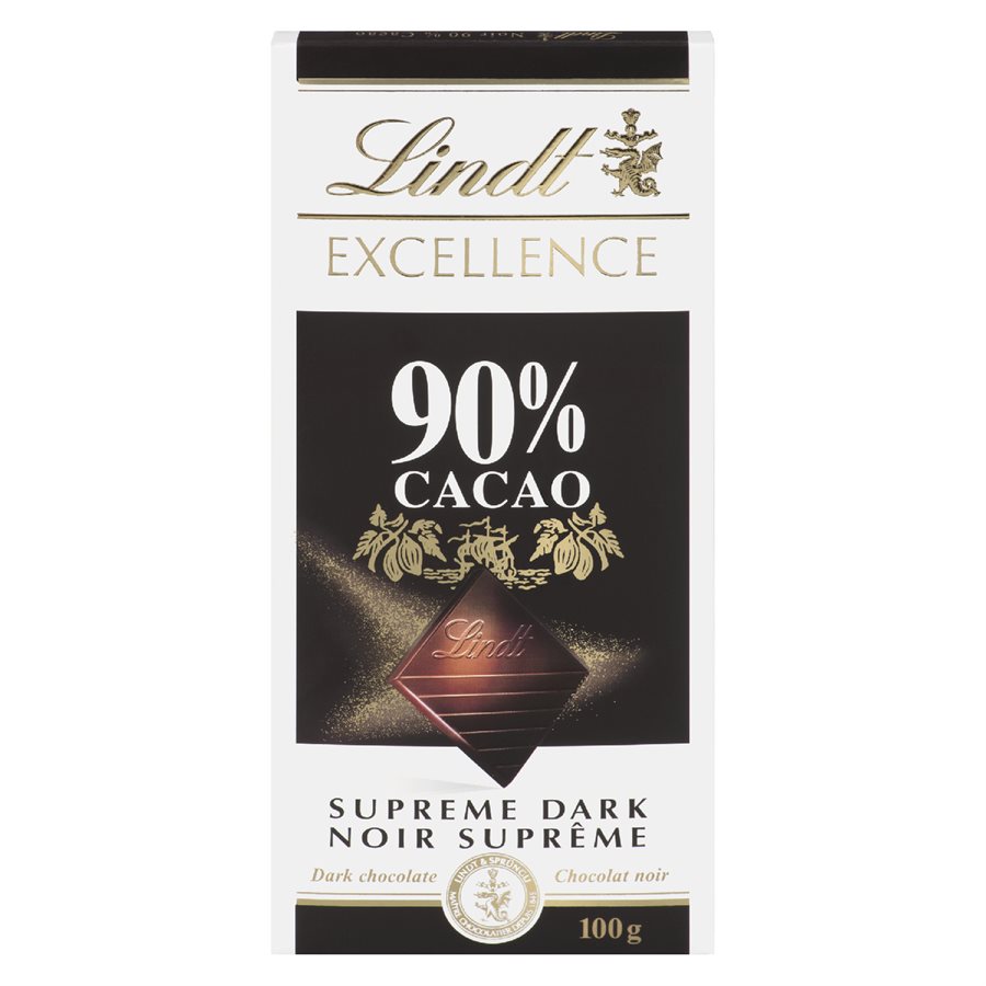 Barre Chocolat noir Lindt EXCELLENCE Menthe Intense, 100g