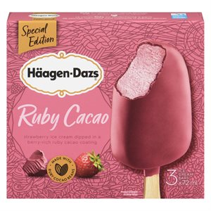 Barre crème glacée ruby cacao 3x72ml