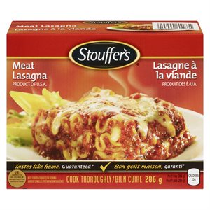 Repas surgelé lasagne à la viande 286gr