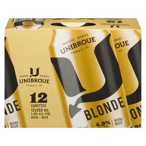 Bière blonde 4.9% can 12x355ml