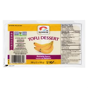Tofu dessert saveur de banane 2x150gr