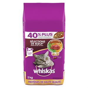 Nourriture chat au boeuf 2kg