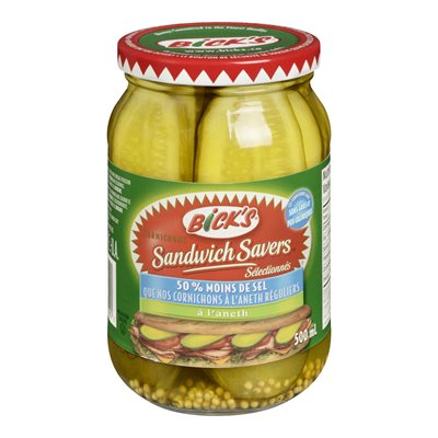 Cornichons sandwich aneth 50% -sel 500ml