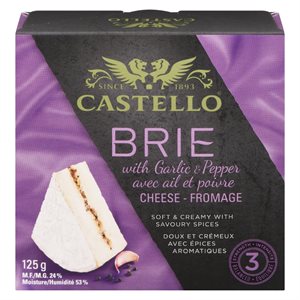 Fromage brie ail & poivre 125gr