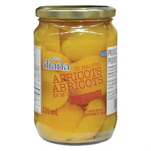 Abricots moitiés sirop léger 720ml