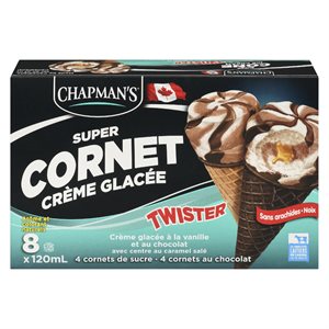 Cornet crème glacée twister 8x120ml