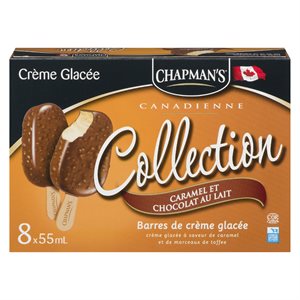 Barre crème glacée caramel & toffee 8x55ml
