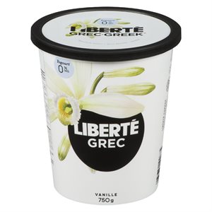 Yogourt vanille 0% 750gr