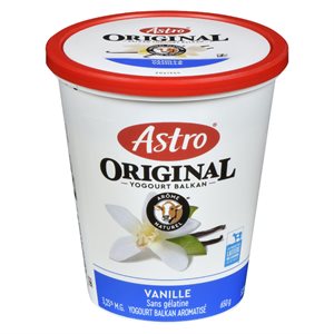Yogourt vanille 4% 650gr