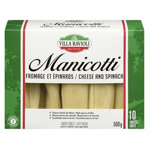 Manicotti fromage épinard surgelé 500gr