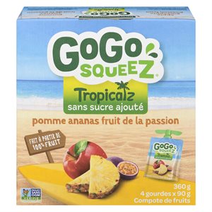 Gogo Squeez Tropical pommeananas-fruit passion 360gr